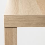 LACK طاولة جانبية, مظهر سنديان مصبوغ أبيض, ‎55x55 سم‏