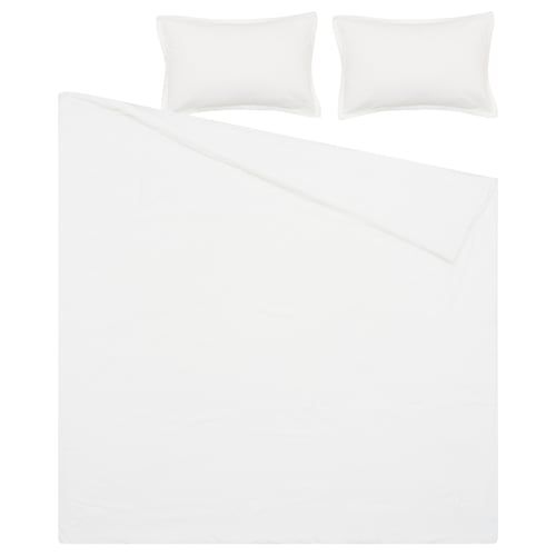 LUKTVICKER طقم لحاف, أبيض, 240x220/50x80 سم