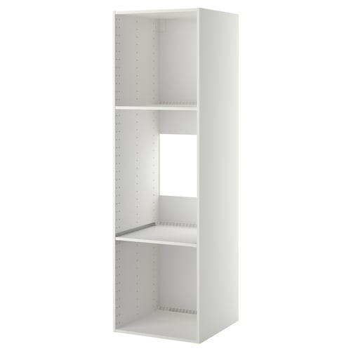 METOD خزانة مرتفعة F مزودة بأجهزة مدمجة, أبيض, 60x60x200 سم