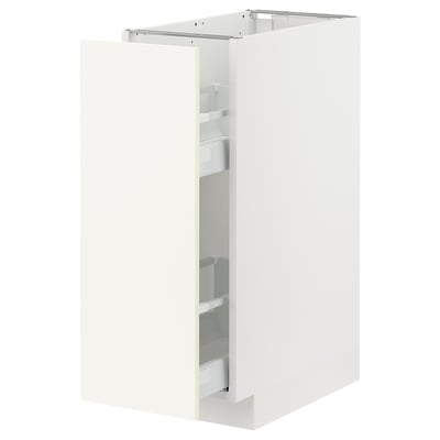 METOD / MAXIMERA خزانة قاعدة/تركيبات داخلية سحب, أبيض/Vallstena أبيض, ‎30x60 سم‏