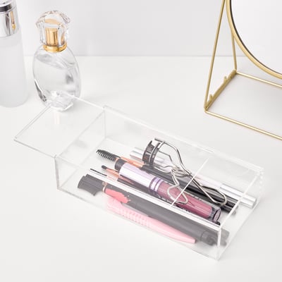 MOJAN تخزين أدوات تجميل بغطاء, 20x10 سم