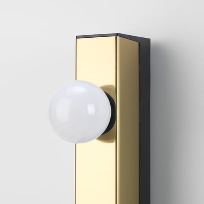 MUSIK مصباح حائط، تركيب بسلك داخلي, لون نحاسي