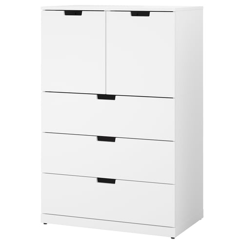 NORDLI خزانة بـ 5 أدراج, أبيض, 80x122 سم