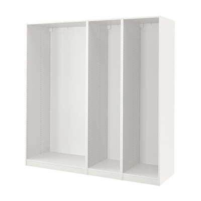 PAX 3 هياكل دولاب ملابس, أبيض, ‎200x58x201 سم‏