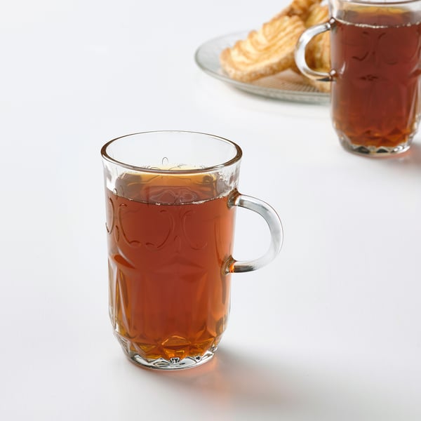 SÄLLSKAPLIG كوب, زجاج شفاف/نقش, 22 سل