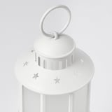 STRÅLA فانوس LED, يعمل بالبطارية أبيض, 13 سم