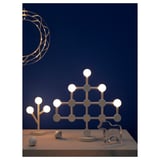 STRÅLA مصباح طاولة LED, أبيض, 47 سم