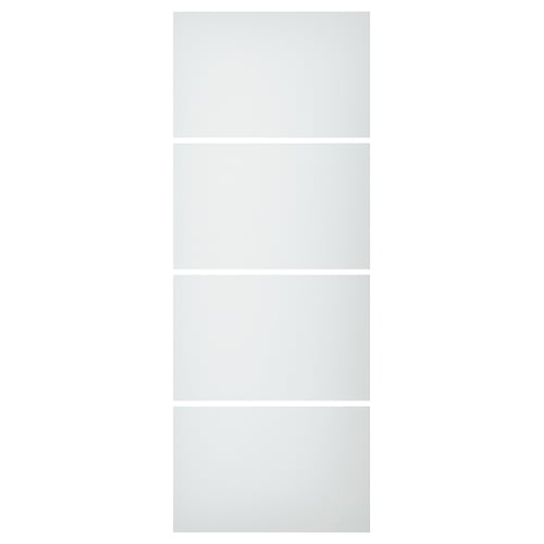 SVARTISDAL 4 ألواح لهيكل باب سحّاب, أبيض تأثير الورق, 75x201 سم