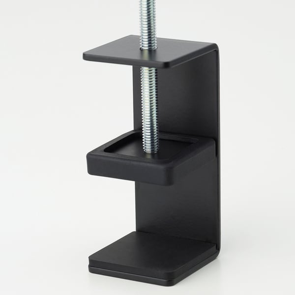 TÅGVIRKE مصباح توجيهي LED وملقط, يعمل بالبطارية خارجي/إضاءة قابلة للتعتيم أسود