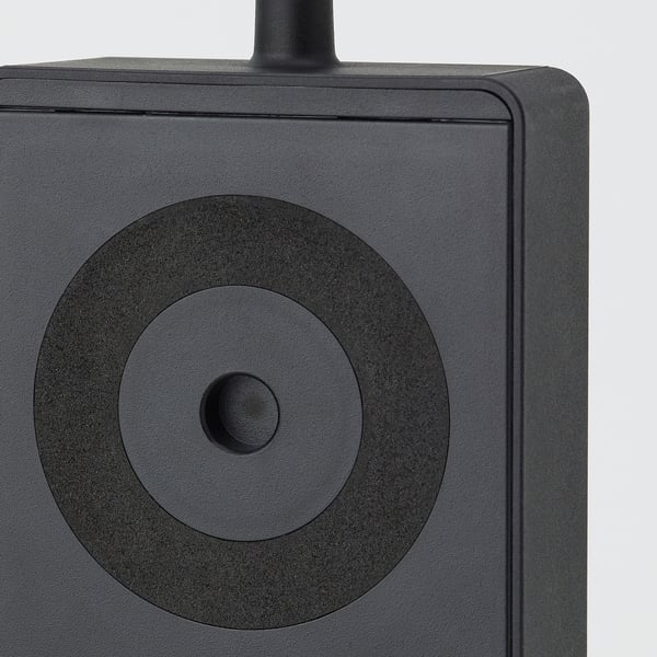 TÅGVIRKE مصباح توجيهي LED وملقط, يعمل بالبطارية خارجي/إضاءة قابلة للتعتيم أسود