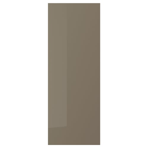 VOXTORP لوح غطاء, لامع رمادي غامق-بني, 39x106 سم