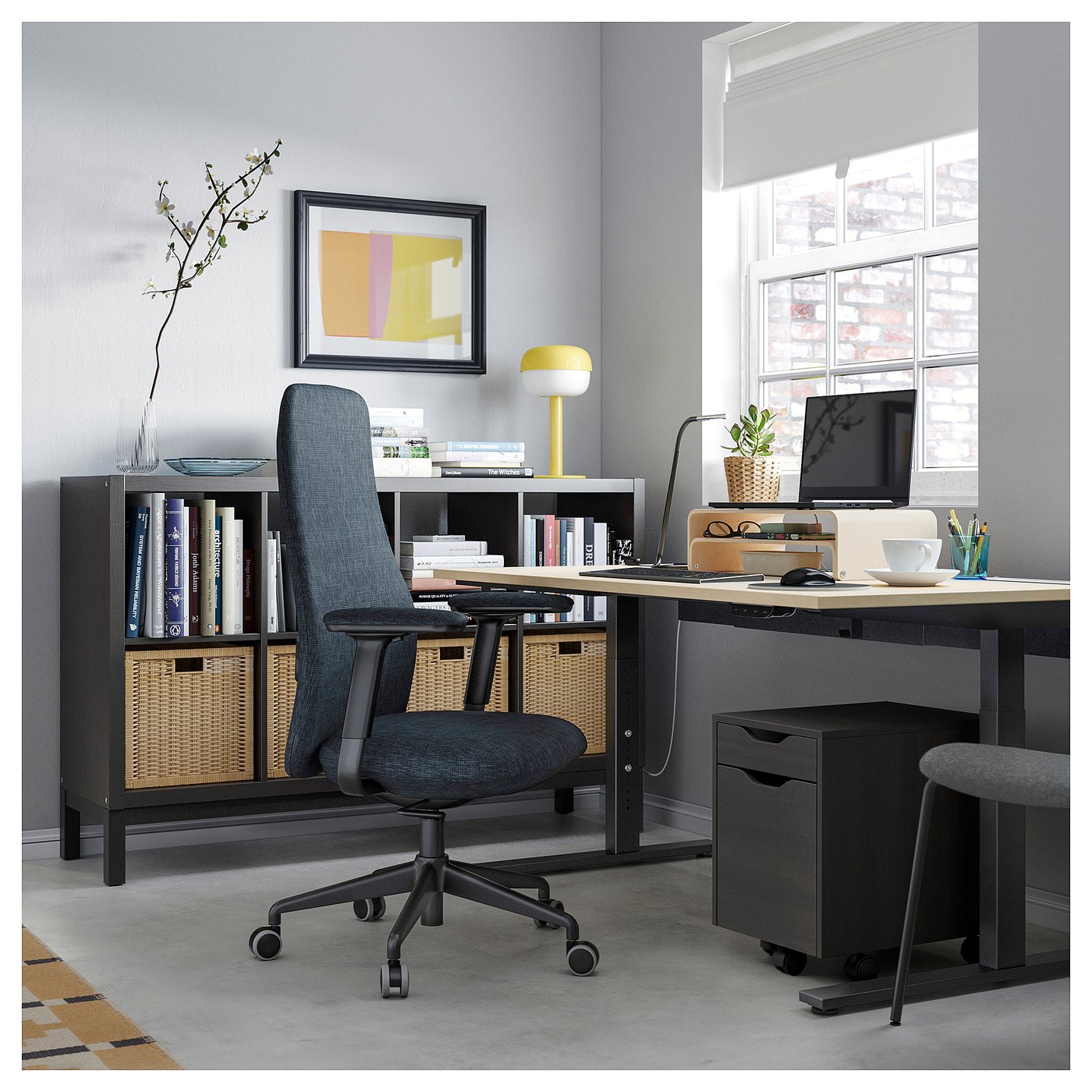 ALEX drawer unit on castors, black-brown/black, 36x50 cm - IKEA