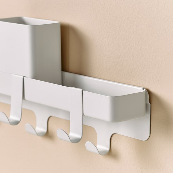 ALTARLIDEN Hook rack, with storage/white
