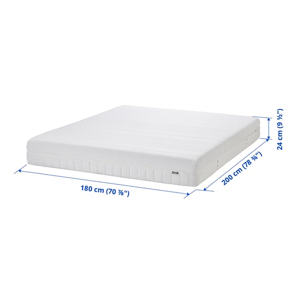 ÅNNELAND Hybrid mattress, firm/white, 180x200 cm