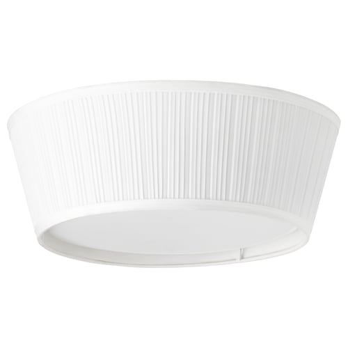 ÅRSTID lamp, white, ribbed design, circular, diffused light, polyester & plastic.