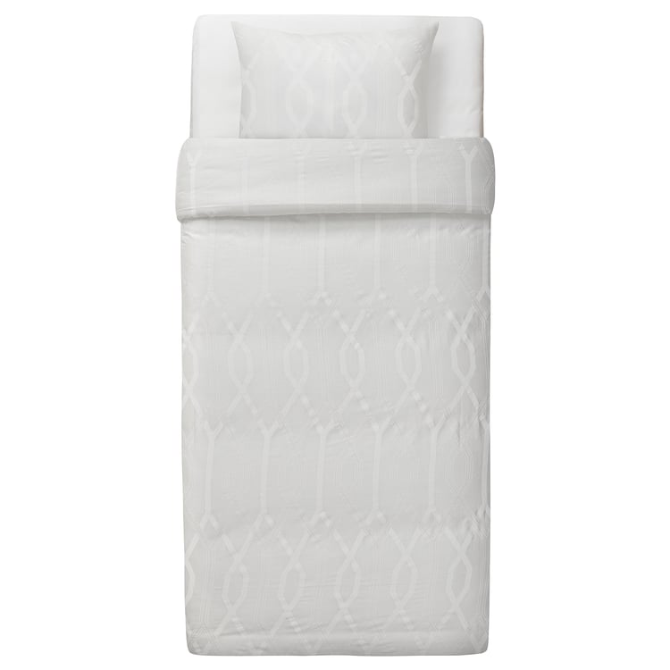 BÅGSÄV duvet cover and pillowcase, white, 150x200/50x80 cm IKEA