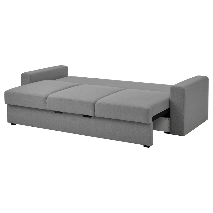 BÅRSLÖV 3seat sofabed, Tibbleby beige/grey IKEA
