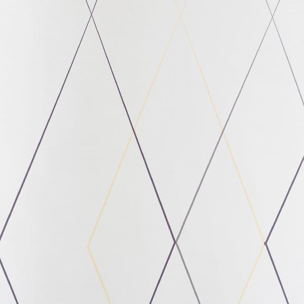 BASTSJÖN Shower curtain, white yellow/lilac, 180x200 cm
