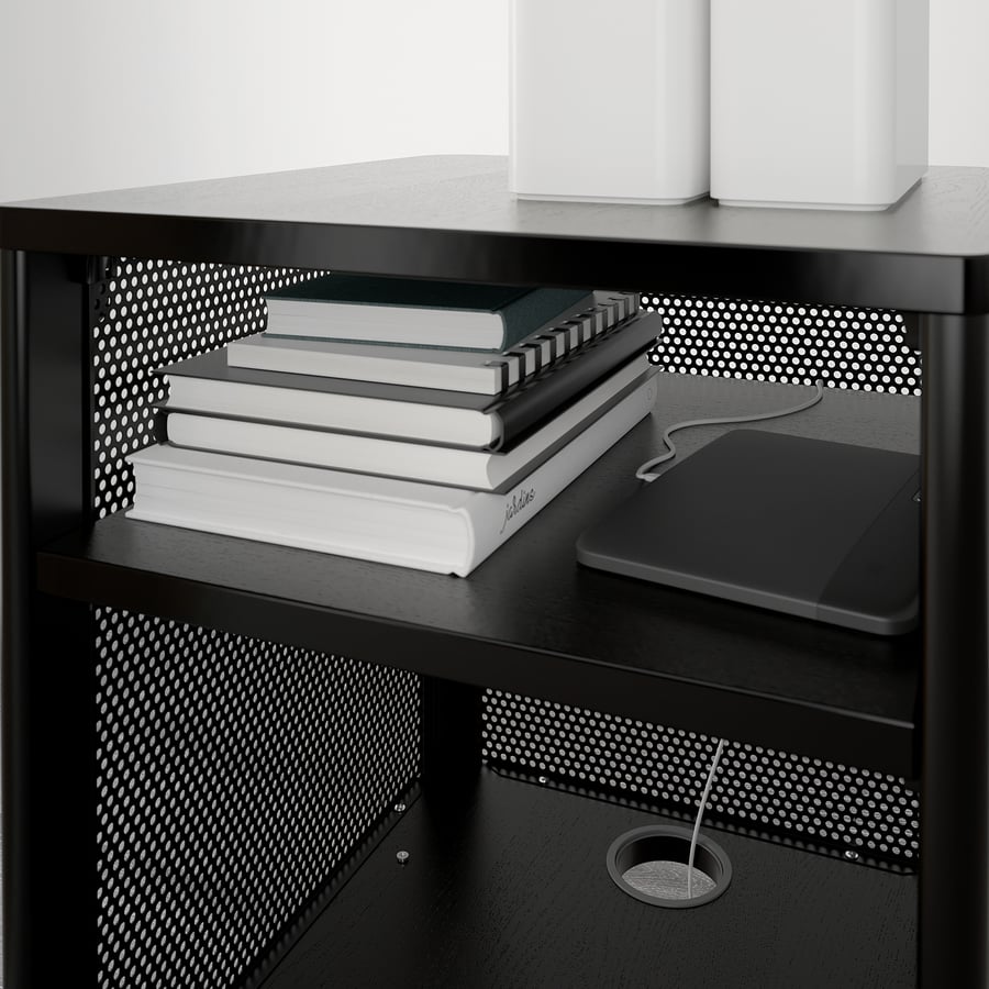 BEKANT storage unit on castors, mesh black, 41x61 cm IKEA