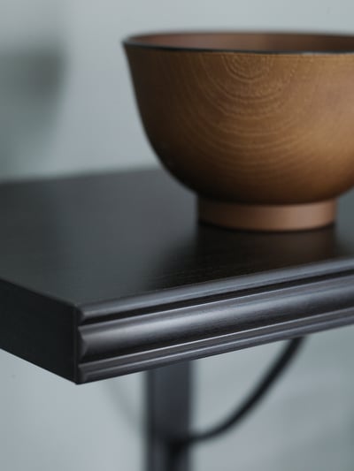 BERGSHULT Shelf, brown-black, 80x20 cm