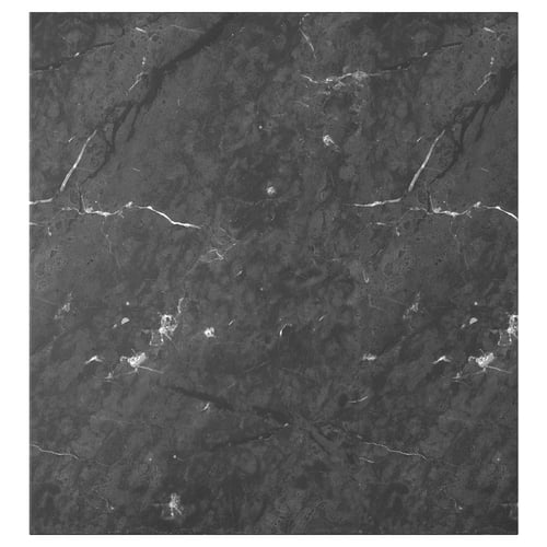 BERGSVIKEN black marble-look front with textured surface.