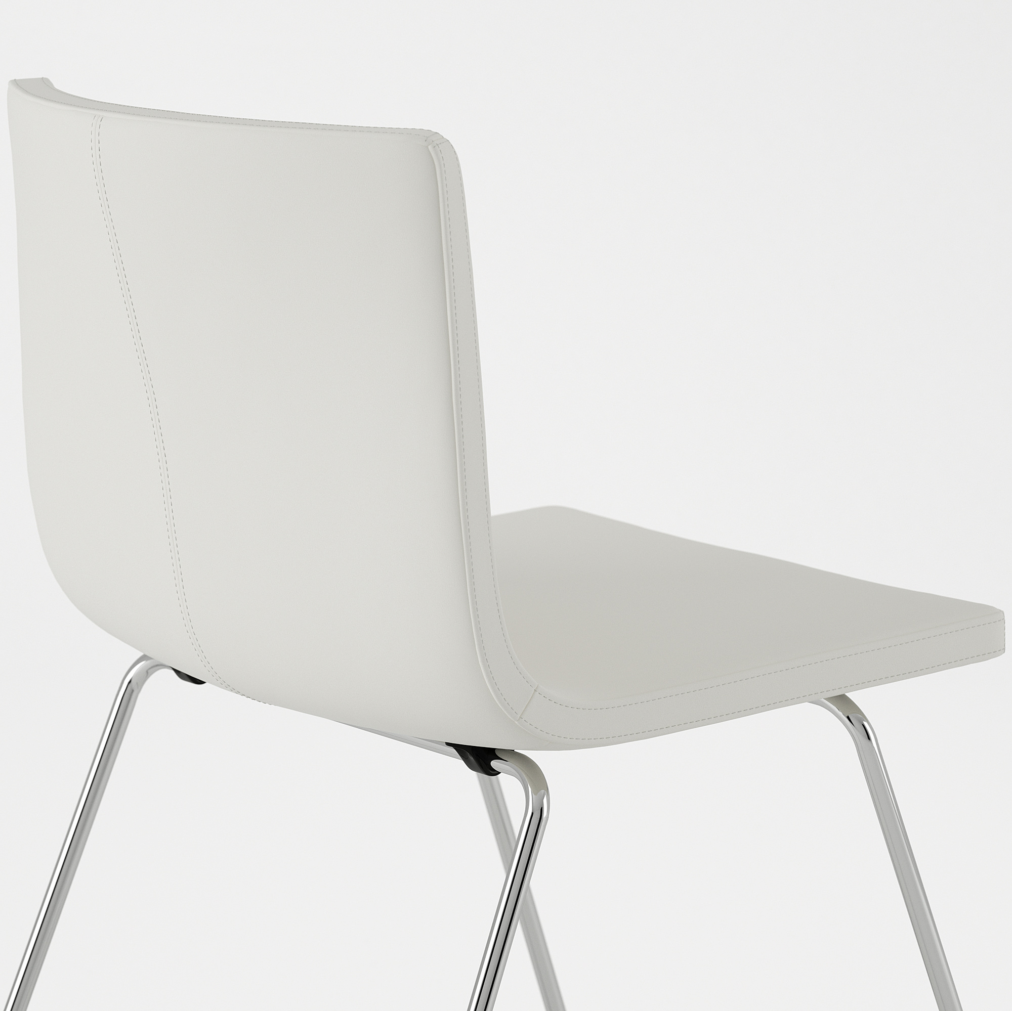 BERNHARD Chair chromeplated/Mjuk white IKEA