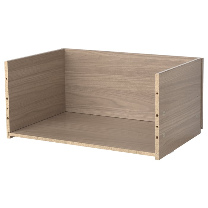 BESTÅ drawer frame, grey stained walnut effect, 60x25x40 cm IKEA