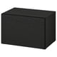 BESTÅ Shelf unit with door, black-brown/Laxviken black-brown, 60x42x38 cm