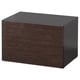 BESTÅ Shelf unit with door, black-brown/Selsviken high-gloss/brown, 60x42x38 cm