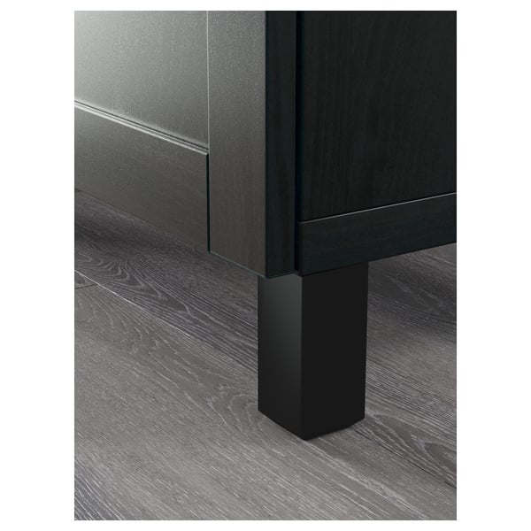 BESTÅ Storage combination with doors, black-brown/Hanviken/Stubbarp black-brown, 120x42x74 cm