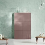 BESTÅ Storage combination with doors, black-brown/Hjortviken brown, 120x42x193 cm