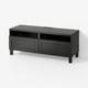 BESTÅ TV bench with drawers, black-brown/Hanviken/Stubbarp black-brown, 120x42x48 cm
