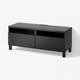 BESTÅ TV bench with drawers, black-brown/Lappviken/Stubbarp black-brown, 120x42x48 cm
