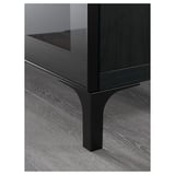BESTÅ TV bench with drawers, black-brown/Selsviken high-gloss/black clear glass, 180x40x74 cm