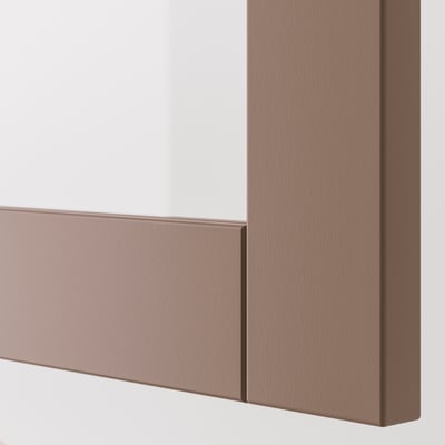 BESTÅ Wall-mounted cabinet combination, black-brown/Sindvik light grey-brown, 60x42x64 cm