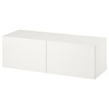 BESTÅ Wall-mounted cabinet combination, white/Laxviken white, 120x42x38 cm