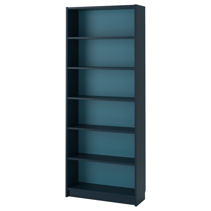 BILLY bookcase, blackblue, 80x28x202 cm IKEA