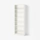 BILLY Bookcase with height extension unit, white, 80x28x237 cm