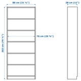 BILLY / BRIMNES TV storage combination, white, 340x41x202 cm