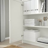 BILLY / OXBERG Bookcase with doors, white, 80x30x202 cm