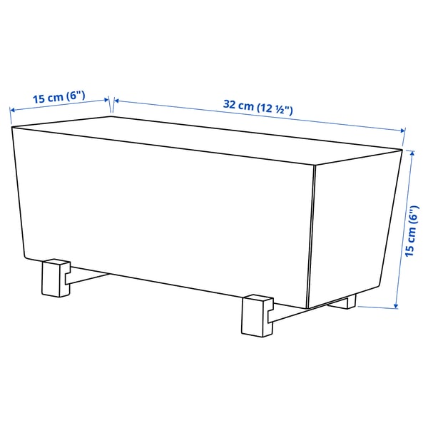 BITTERGURKA Plant pot, white, 32x15 cm
