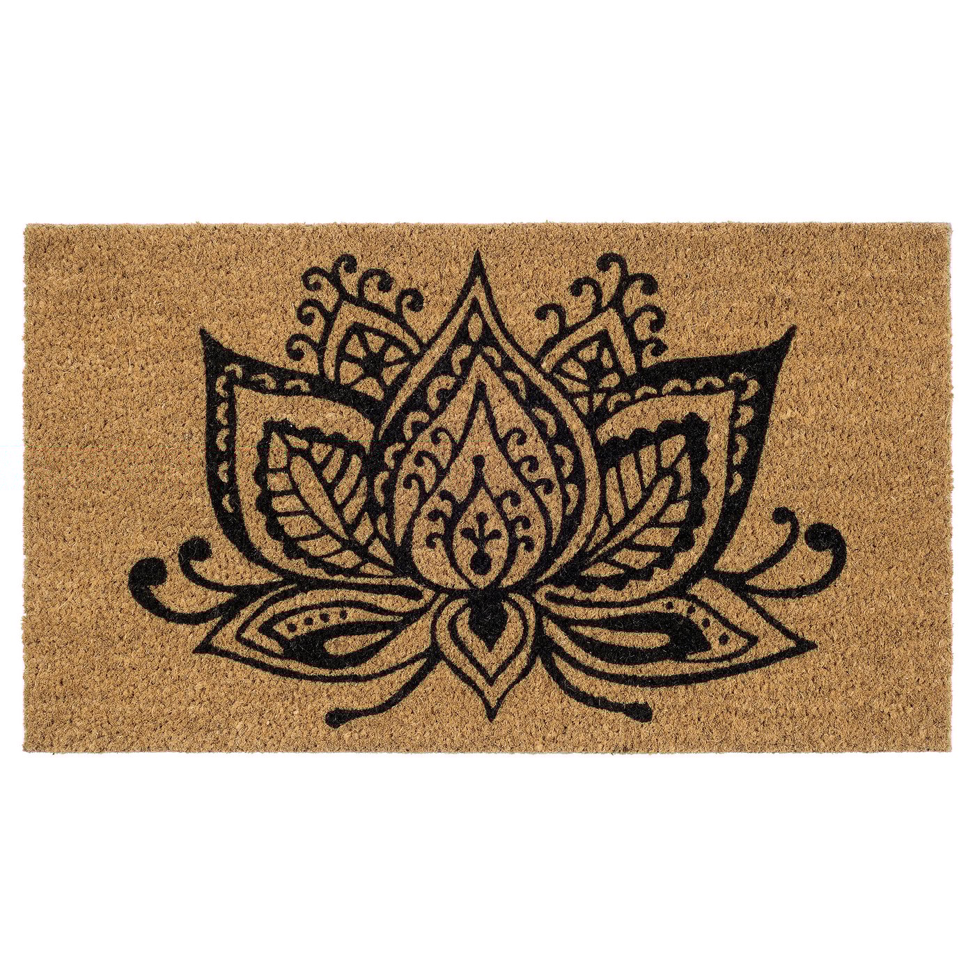 BJERNEDE Door mat, natural/black, 40x70 cm IKEA