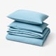 BJÖRKAL Duvet cover and 2 pillowcases, blue, 240x220/50x80 cm