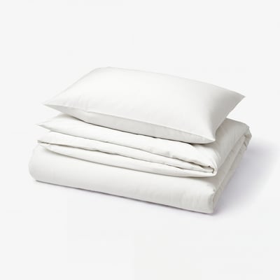 BJÖRKAL Duvet cover and pillowcase, white, 150x200/50x80 cm