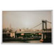 BJÖRKSTA Picture with frame, Manhattan Bridge/aluminium-colour, 118x78 cm