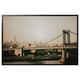 BJÖRKSTA Picture with frame, Manhattan Bridge/black, 118x78 cm