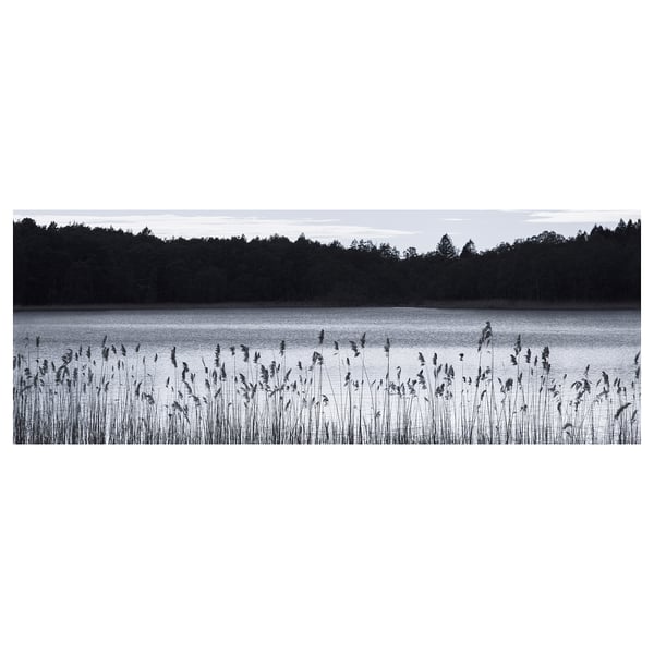 BJÖRKSTA Picture, Woodland lake, 140x56 cm
