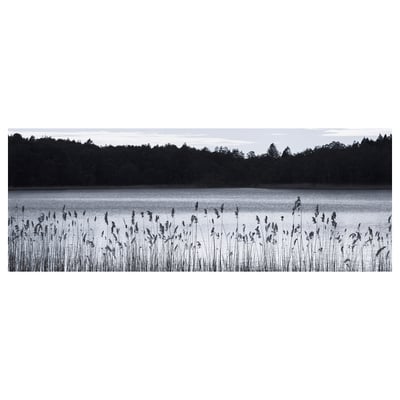 BJÖRKSTA Picture, Woodland lake, 140x56 cm