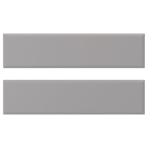 Two grey rectangular tiles with bevelled edges.