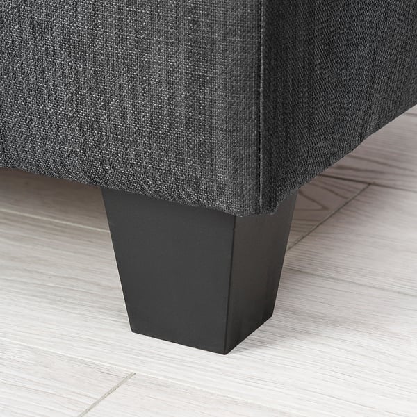 BOLLSTANÄS 3-seat sofa, with chaise longue/Skiftebo dark grey
